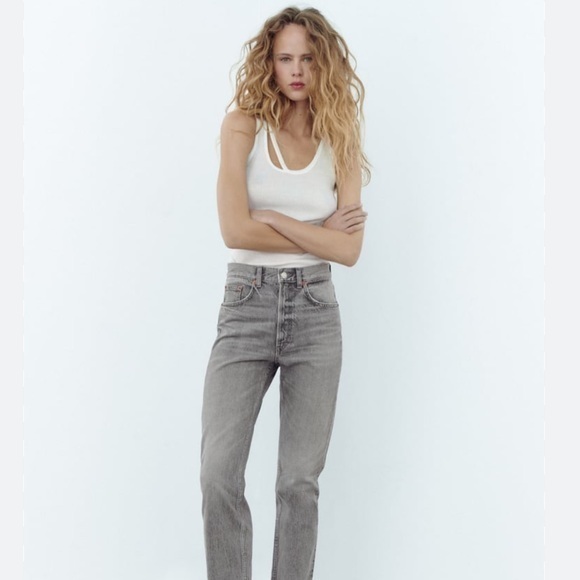 Zara Denim - Zara Highrise Straight Leg Jean